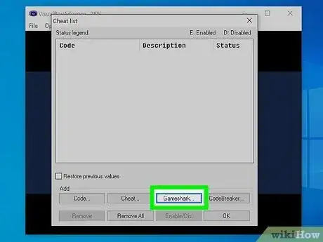 Imagen titulada Use Gameshark Codes on Visualboy Advance Step 22