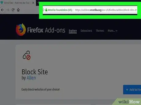 Imagen titulada Block and Unblock Internet Sites with Firefox Step 2
