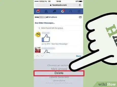 Imagen titulada Delete Archived Messages on Facebook Step 9