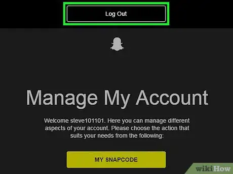 Imagen titulada Log Out of Snapchat Step 8