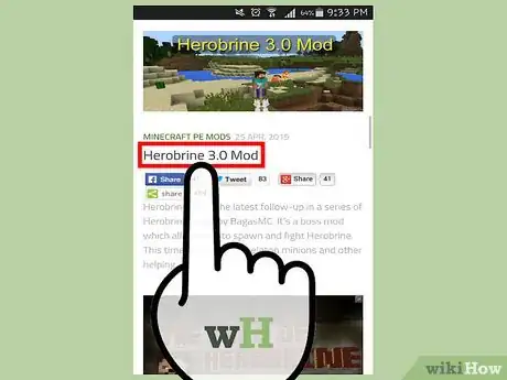 Imagen titulada Summon Herobrine on Minecraft PE Using a Mod Step 3