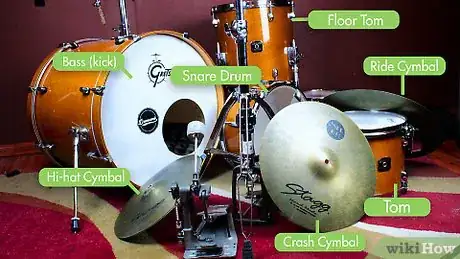 Imagen titulada Set Up a Drum Kit Step 1