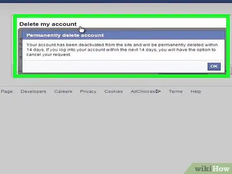Imagen titulada Permanently Delete a Facebook Account Step 6
