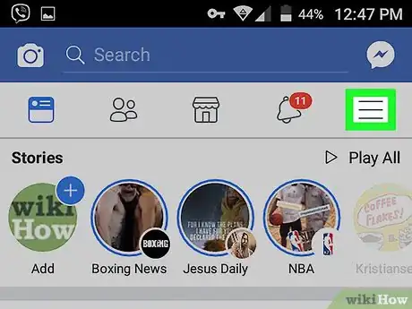 Imagen titulada See Birthdays on Facebook on Android Step 2