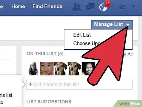 Imagen titulada Make Friends Lists on Facebook Step 10