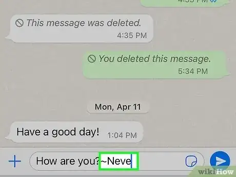 Imagen titulada Strikethrough Text on WhatsApp Step 7