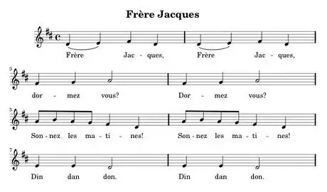 Imagen titulada Frère Jacques in D