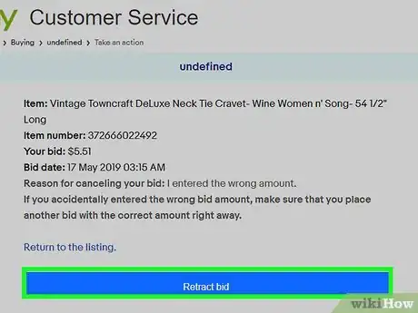 Imagen titulada Cancel a Bid on eBay Step 8
