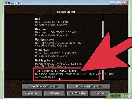Imagen titulada Install Custom Maps in Minecraft Step 15