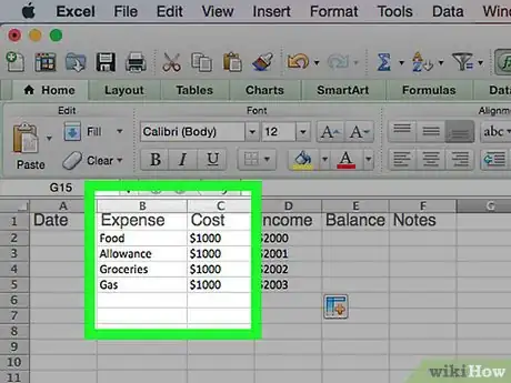 Imagen titulada Make a Personal Budget on Excel Step 11