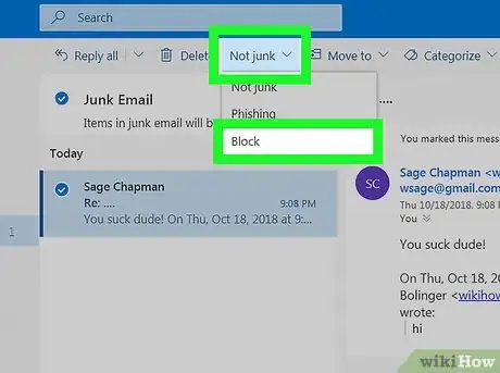 Imagen titulada Block a Contact on Outlook Mail Step 20