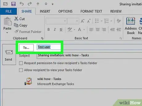Imagen titulada Share Tasks in Outlook 2016 Step 5