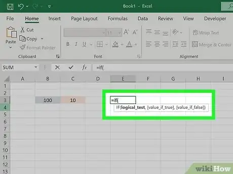 Imagen titulada How Do You Write an if then Formula in Excel Step 1