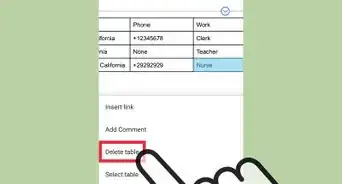 eliminar una tabla en documentos de Google
