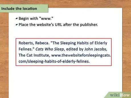 Imagen titulada Cite a Website Using MLA Format Step 12