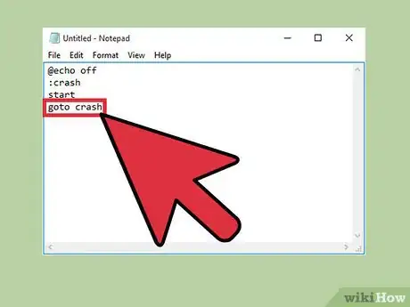 Imagen titulada Crash Your Computer Using a Batch File Step 5