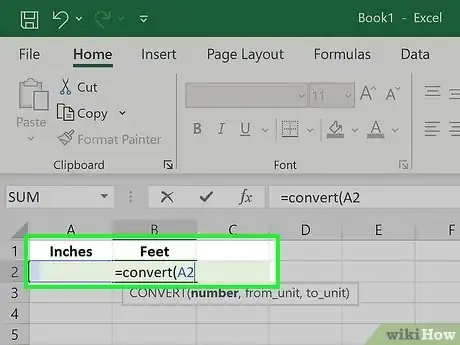 Imagen titulada Convert Measurements Easily in Microsoft Excel Step 5