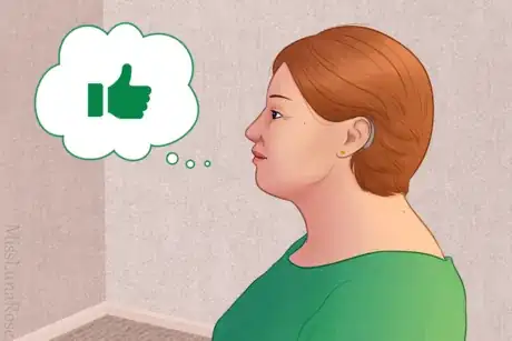 Imagen titulada Woman with Hearing Aid Thinking Positively.png