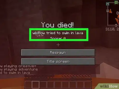 Imagen titulada Die in Minecraft Step 14