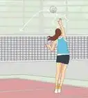 ejecutar un saque con salto en el vóleibol