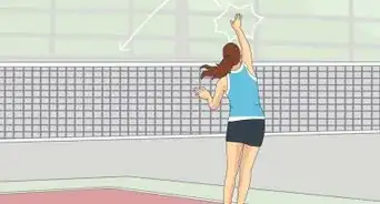ejecutar un saque con salto en el vóleibol