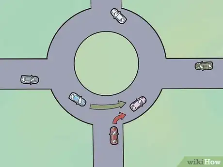 Imagen titulada Navigate a Roundabout Step 6