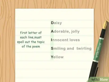 Imagen titulada Write an Acrostic Poem Step 2