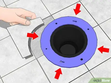 Imagen titulada Cut Tile Around a Toilet Step 16