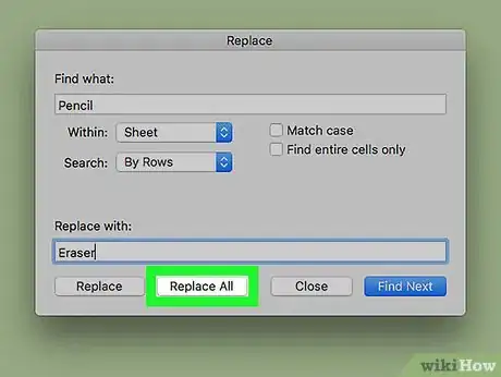 Imagen titulada Find and Replace on Excel on PC or Mac Step 17
