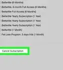 cancelar la suscripción de la aplicación BetterMe