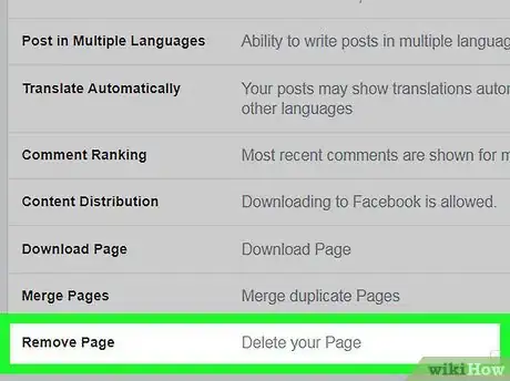 Imagen titulada Delete a Facebook Page Step 6
