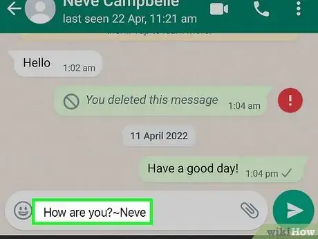 Imagen titulada Strikethrough Text on WhatsApp Step 17