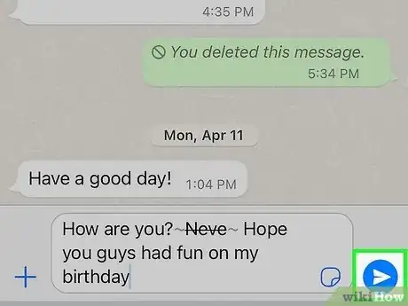 Imagen titulada Strikethrough Text on WhatsApp Step 10