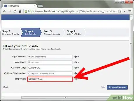 Imagen titulada Create a Facebook Profile Step 5