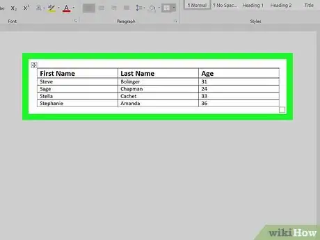 Imagen titulada Split a Table in Word Step 2
