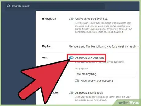 Imagen titulada Enable the Ask Feature in Tumblr Step 4