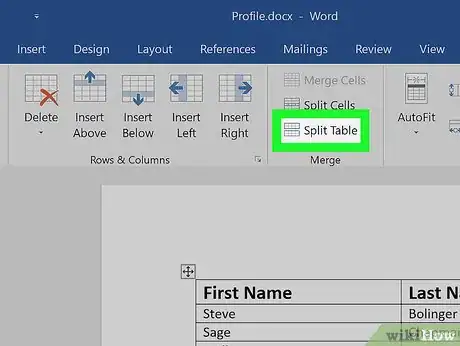 Imagen titulada Split a Table in Word Step 5