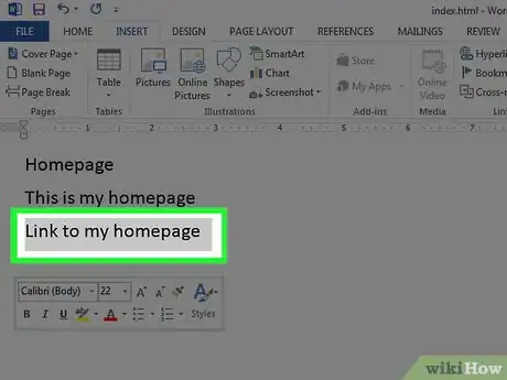 Imagen titulada Make a Website With Word Step 10