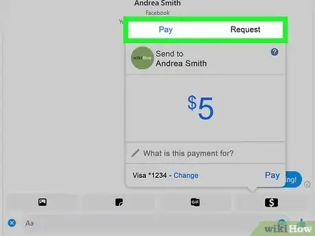 Imagen titulada Send and Request Money with Facebook Messenger Step 18