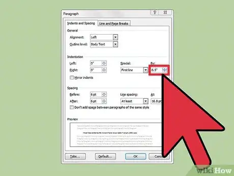 Imagen titulada Indent the First Line of Every Paragraph in Microsoft Word Step 9
