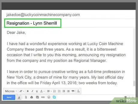 Imagen titulada Write a Resignation Letter Step 10