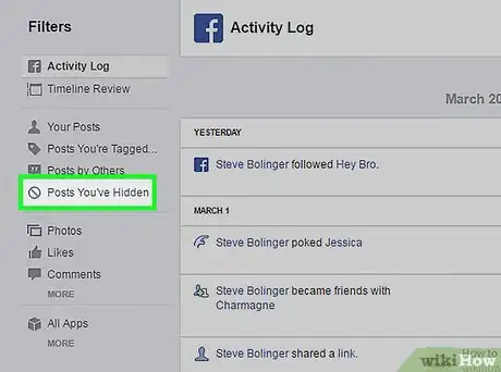 Imagen titulada View Hidden Posts on Facebook Step 9