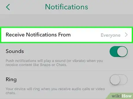 Imagen titulada Change Who You Get Snapchat Notifications from Step 5