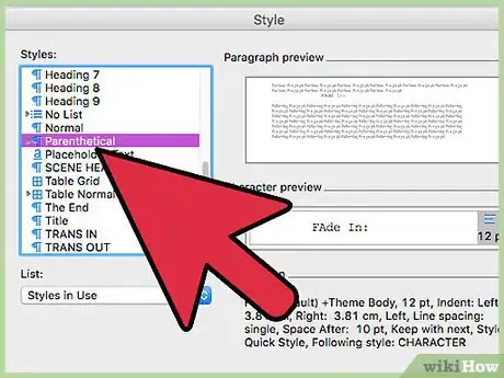 Imagen titulada Write Screenplays Using Microsoft Word Step 9