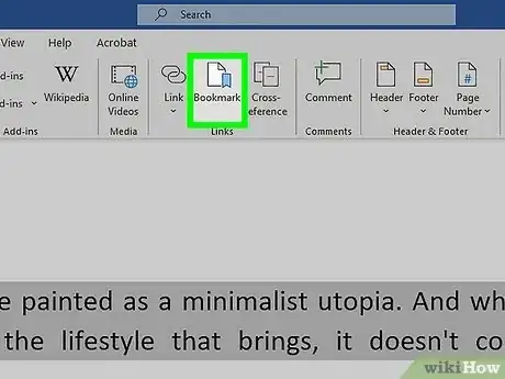 Imagen titulada Add a Bookmark in Microsoft Word Step 2