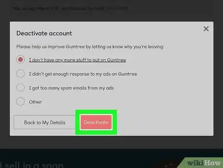 Imagen titulada Delete a Gumtree Account Step 5