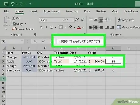 Imagen titulada How Do You Write an if then Formula in Excel Step 6