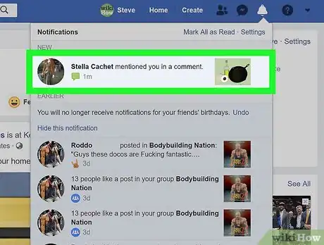 Imagen titulada Find a Facebook Comment You're Tagged in on a PC or Mac Step 3