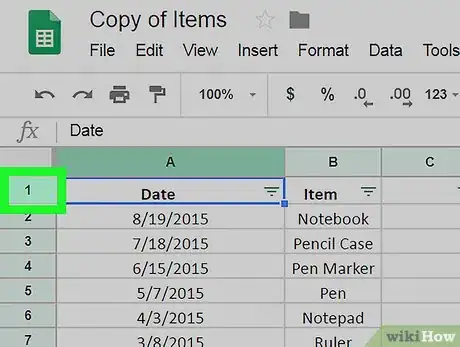 Imagen titulada Make Cells Bigger on Google Sheets on PC or Mac Step 6