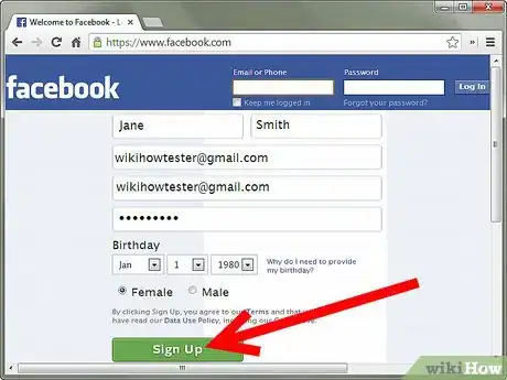 Imagen titulada Create a Facebook Profile Step 1